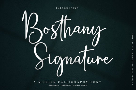 Bosthany Signature: A Modern Typeface for Digital Branding