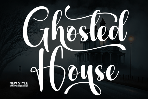 Ghosted House: A Sweet Handwritten Display Font for Playful Branding