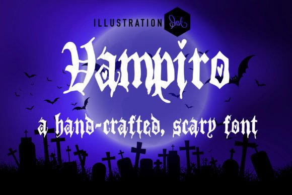 Vampiro: The Perfect Blackletter Font for Haunted Craft Projects